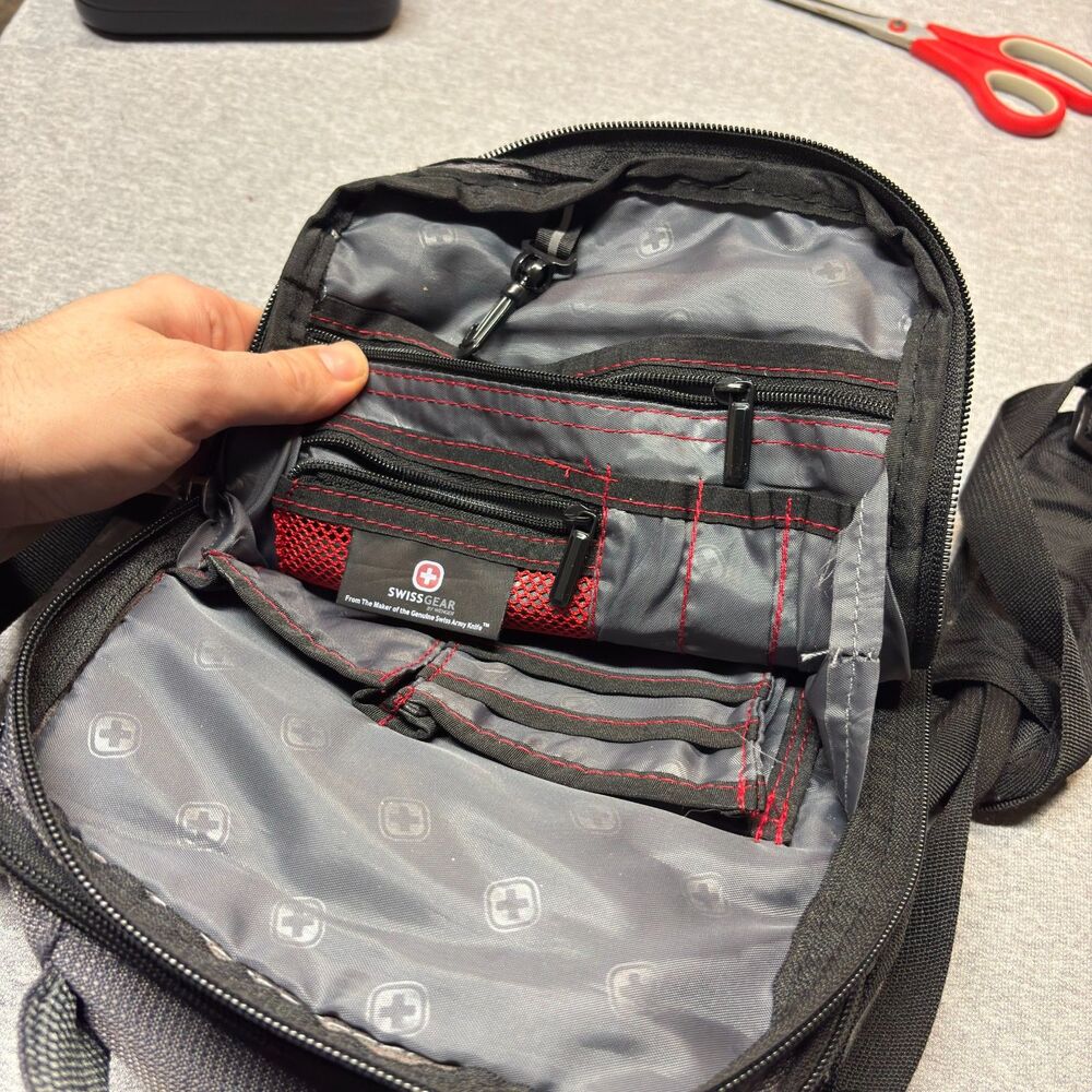 Swissgear Black and Grey Mini Sling Backpack - Picture 3 of 12